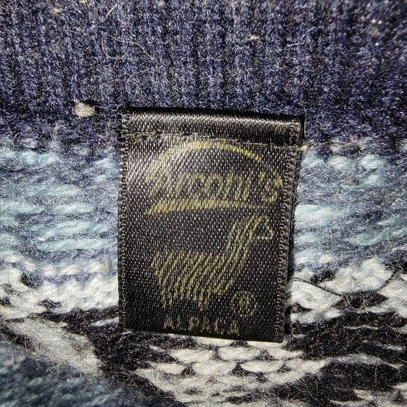 Archoi's Sweater Peruvian Alpaca Print Wool Full zip cardigan sweater medium - Picture 5 of 6